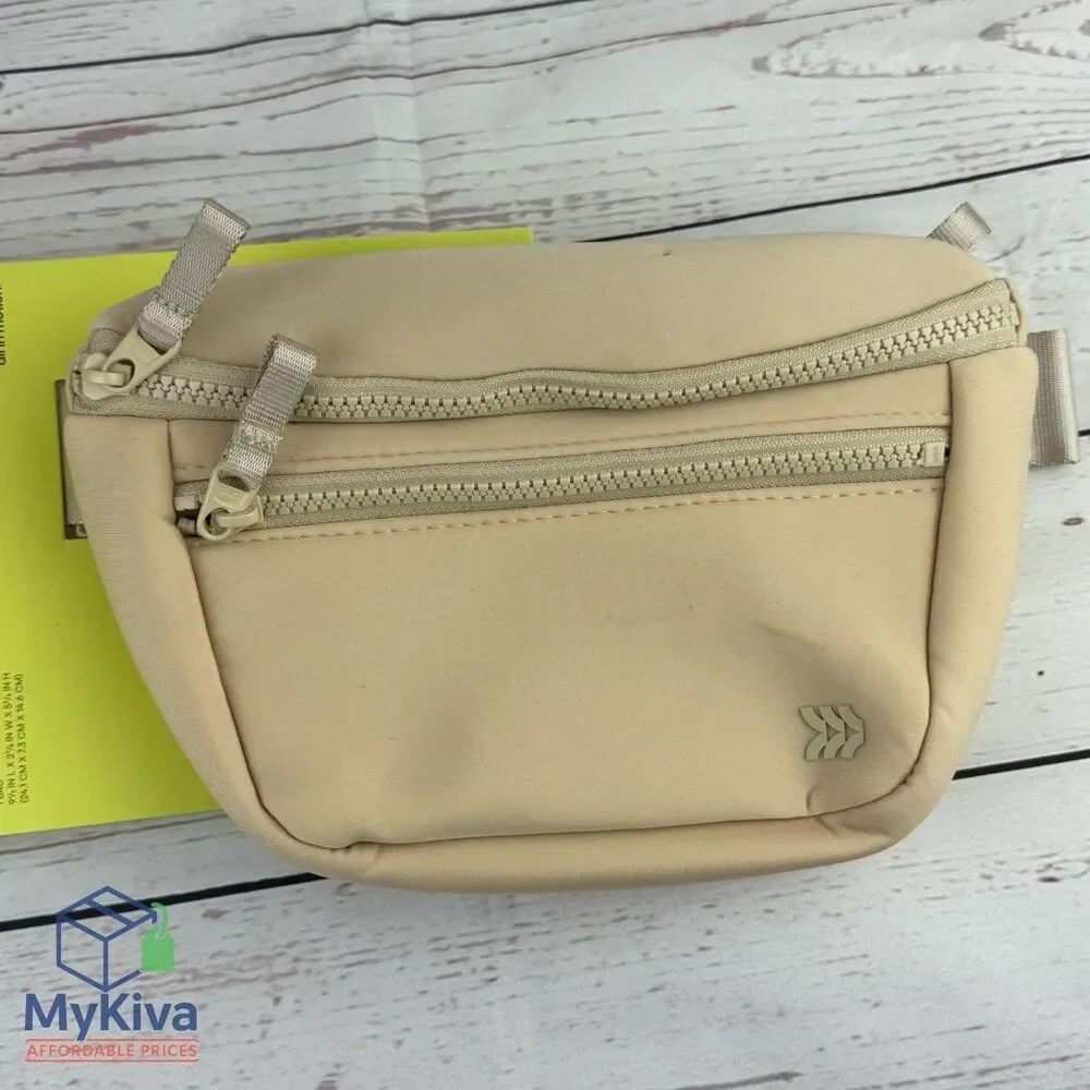 Belt Bag All In Motion Premium Cream Water Resistant Knit Fanny Pack